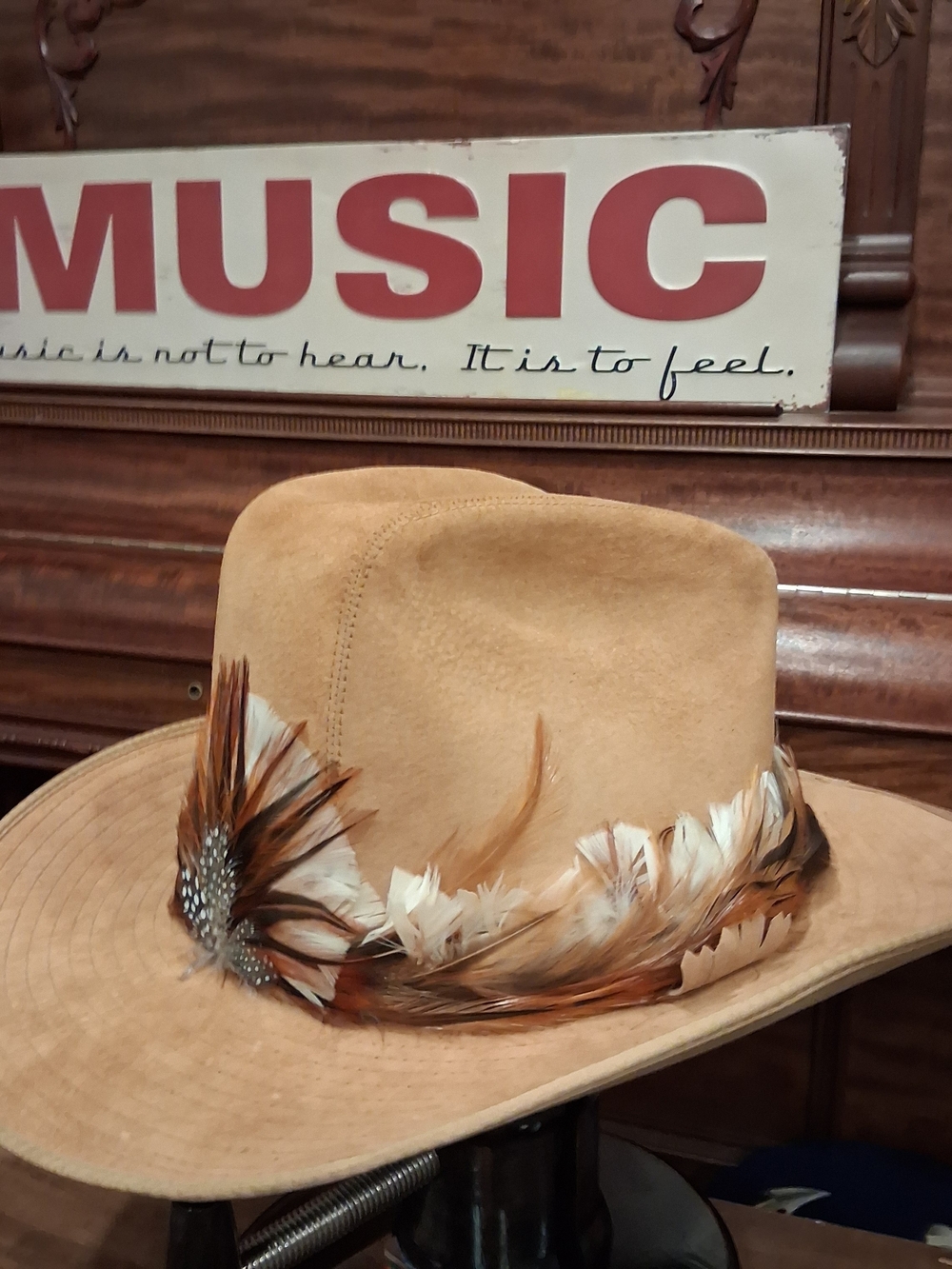 Men's Suede Tan Eddy Bros Western Hat 59 (7 3/8)